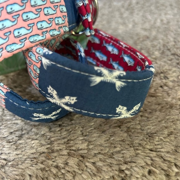 Vineyard Vines Kids Size Large patchwork belt. Whales. Fish. Preppy. 31”. Beach - Picture 3 of 8
